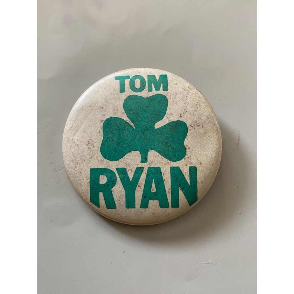 Vintage Missouri Senate Campaign Tom Ryan Senator Irish Pinback